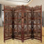 Cloison 4 panneaux en bois 72 "x 80"