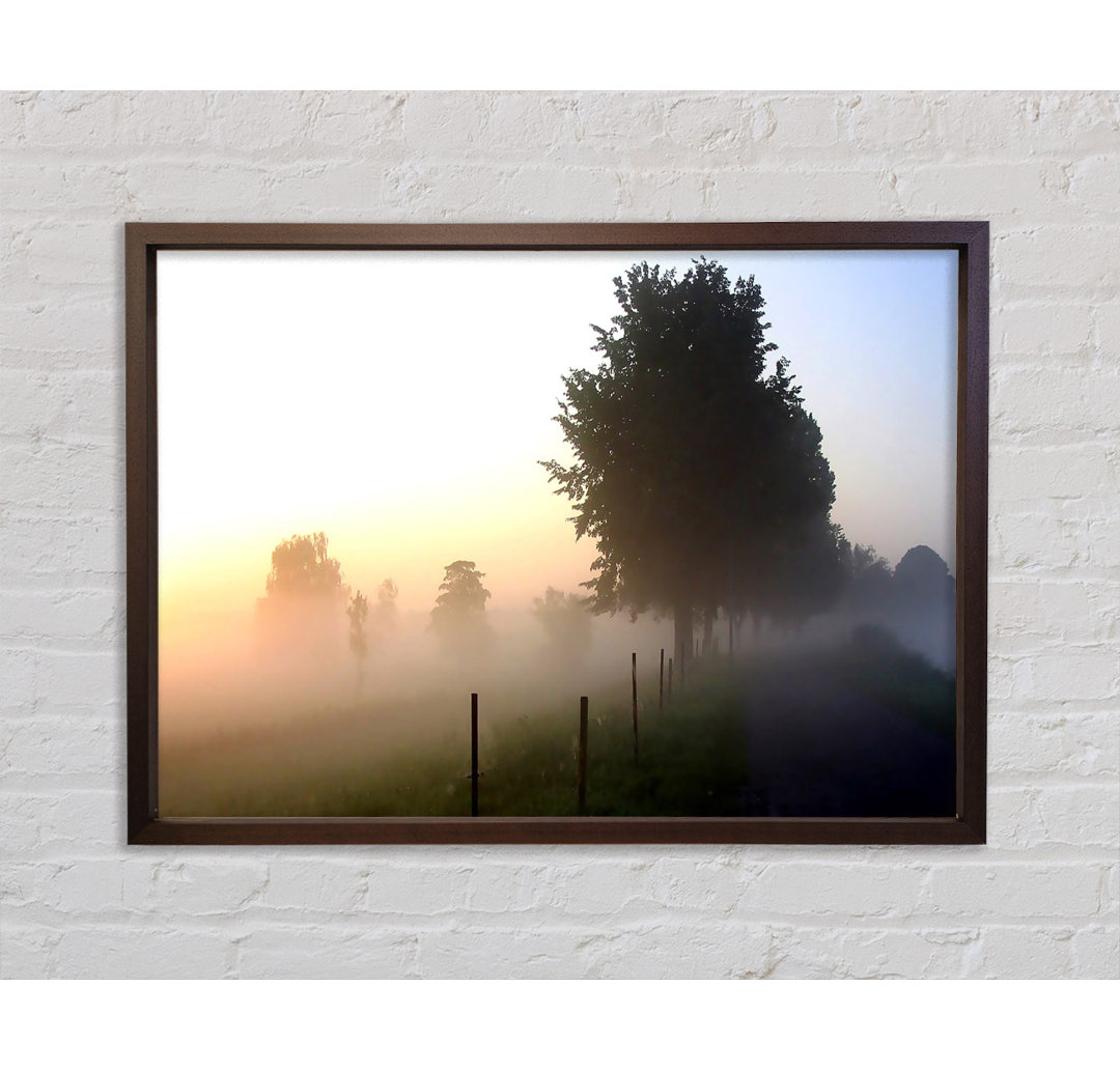 Mist In The English Countryside - Einzelner Bilderrahmen Kunstdrucke auf Leinwand