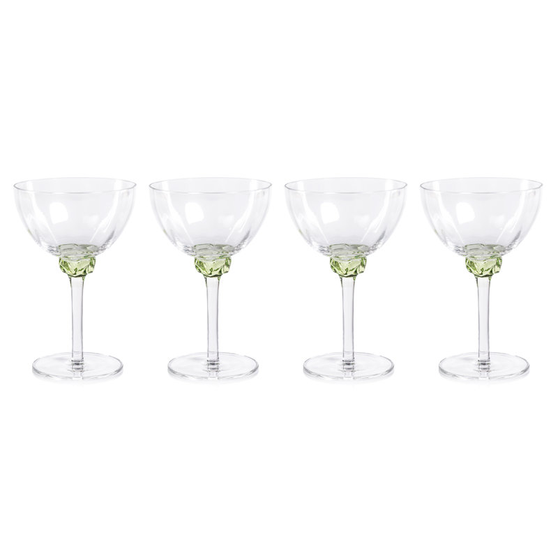 Priolo 7.05oz. Martini Glass Set, Light Green