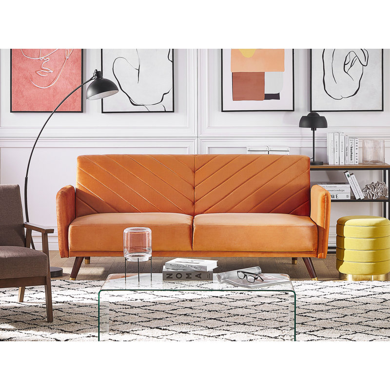 Salas Velvet Sleeper, Orange