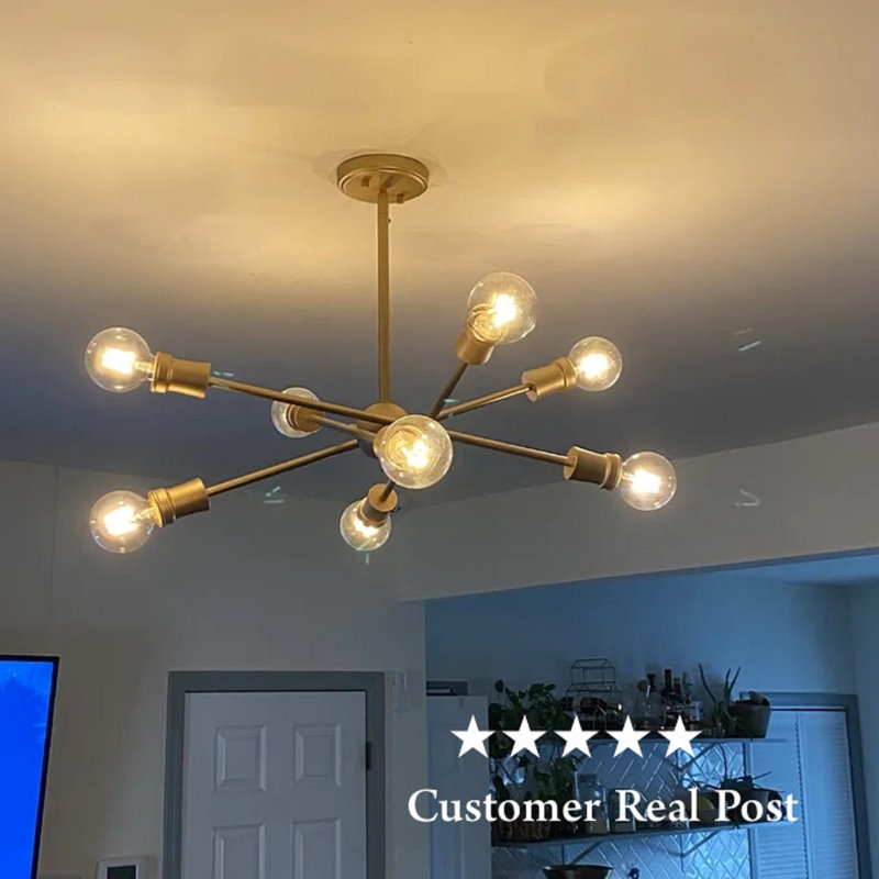 Abbiney 8 - Light Dimmable Sputnik Chandelier