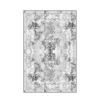 Luxurious Woven Area Rug, 5.9 x 9.2 ft, 100% Polyester, Antibacterial | Non-Slip PVC Felt Dot Underside, 0.3 in Pile Height | Machine Washable, 3D Digital Print, Perfect for Living Room & Bedroom Décor