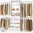 Seward 4-9Ft Closet Organizer With 4 Wooden Drawers And 4 Rods-1313031093