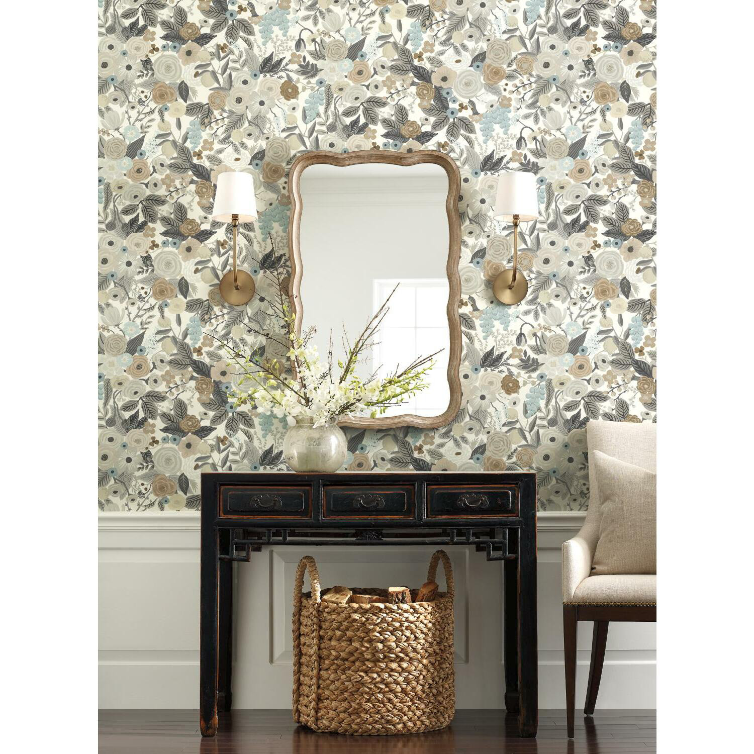 Rifle Paper Co. Garden Party Self-Adhesive Wallpaper, Off White