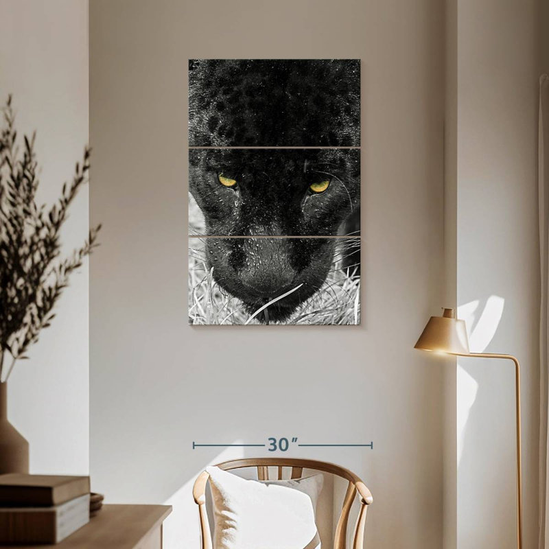Brampt Black Panther Face, 57" H x 36" W
