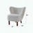 Teddy Sherpa Accent Chair with Wingback Design