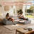 106.9" Corduroy Modular Sectional Sofa with Left-Facing Chaise, Compressed Cloud-Like Cushioning, No-Frame Design, Converts to Sleeper-1903410525-1903410522
