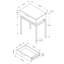 Table d'appoint, table de chevet contemporaine avec tiroir de rangement, petite table de chevet