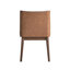 Ensemble de salle à manger 5 pièces avec table rectangulaire et 4 chaises à oreilles, style contemporain, aspect noyer brun, rétro moderne, avec pieds pliés, chaises rembourrées blanches