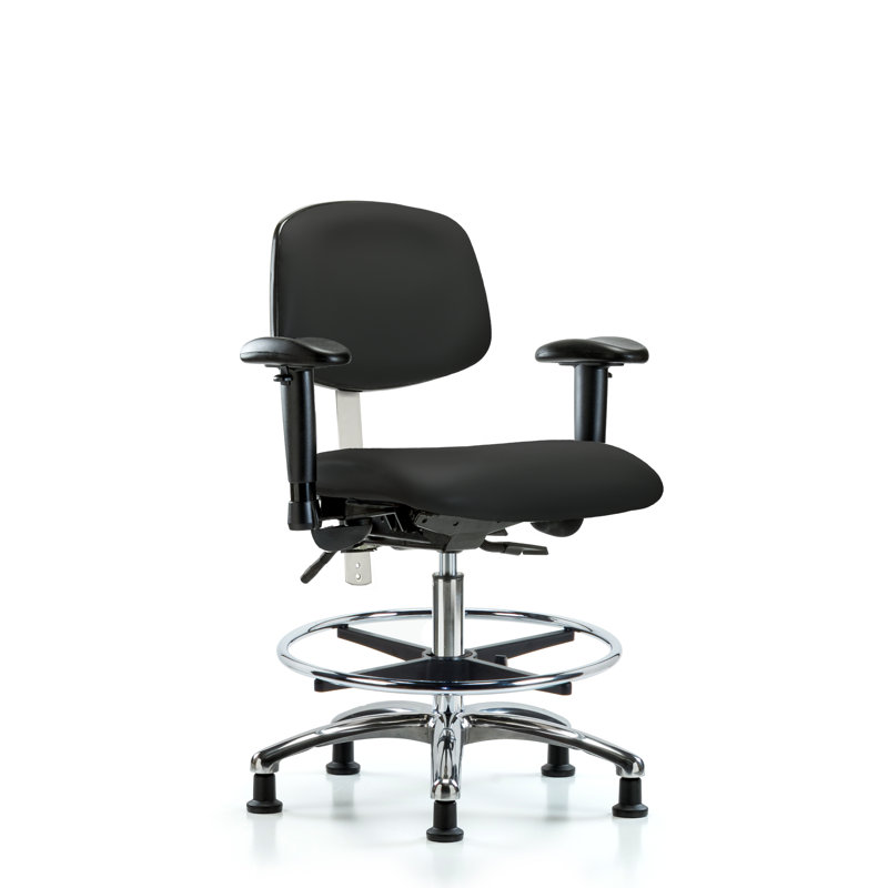 Chaise de travail Anouk, Noir, Patins, Non inclus