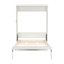 Lit escamotable double avec 2 tiroirs de rangement et lit escamotable beige