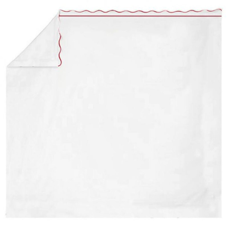400TC Cotton Scallop Embroidery & Border Cotton 4 Piece Sheet Set Fitted Sheet Fits Upto 16" Deep Pocket, Burgundy Border