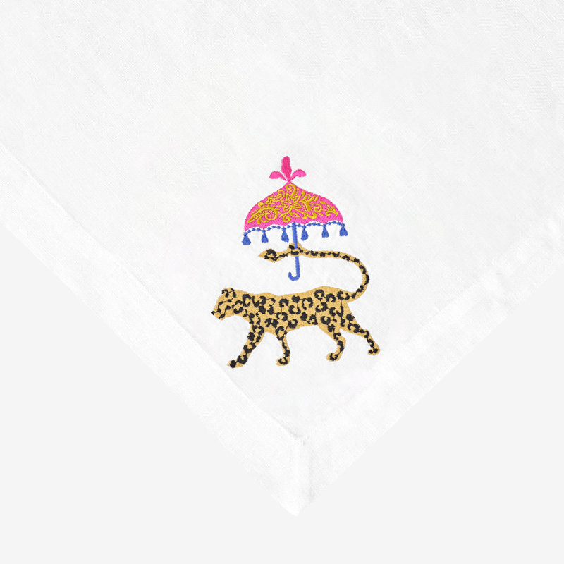 Arantxa Linen Embroidered Square