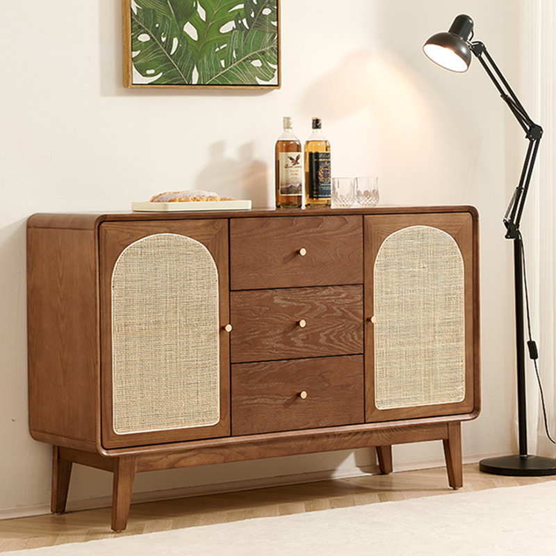Vitrine simple en rotin