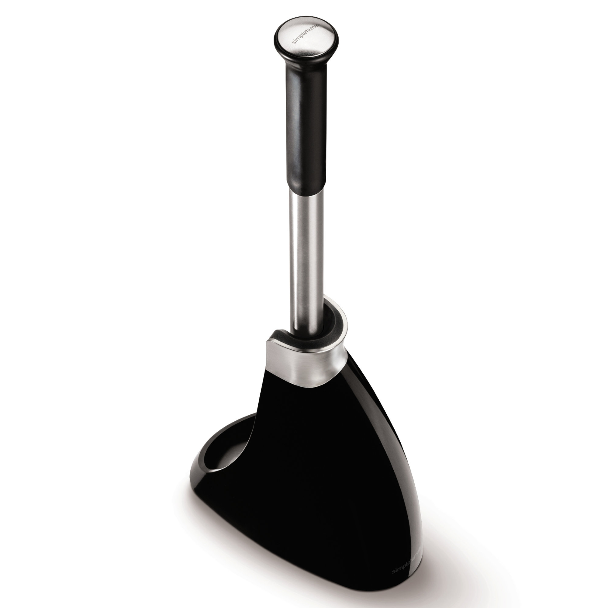 Simplehuman Toilet Brush with Caddy, Stainless Steel, Black