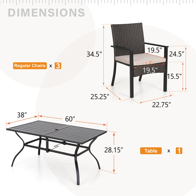 Ensemble de table de salle à manger 7 pièces Argyri