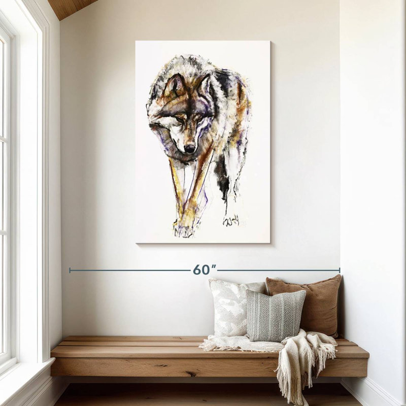 Loup européen Brampt, H 45 po x l 30 po