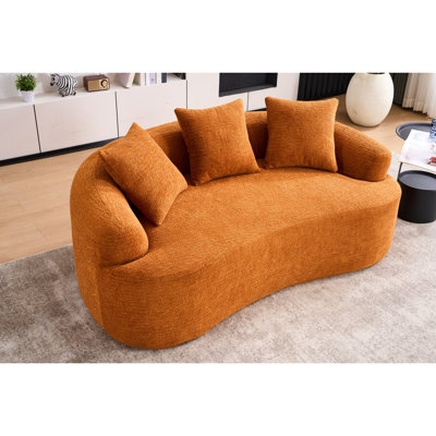 2 Compression In Orange, Non-fading Fabric For Long-lasting Color 39"x39" Double Square Design Style