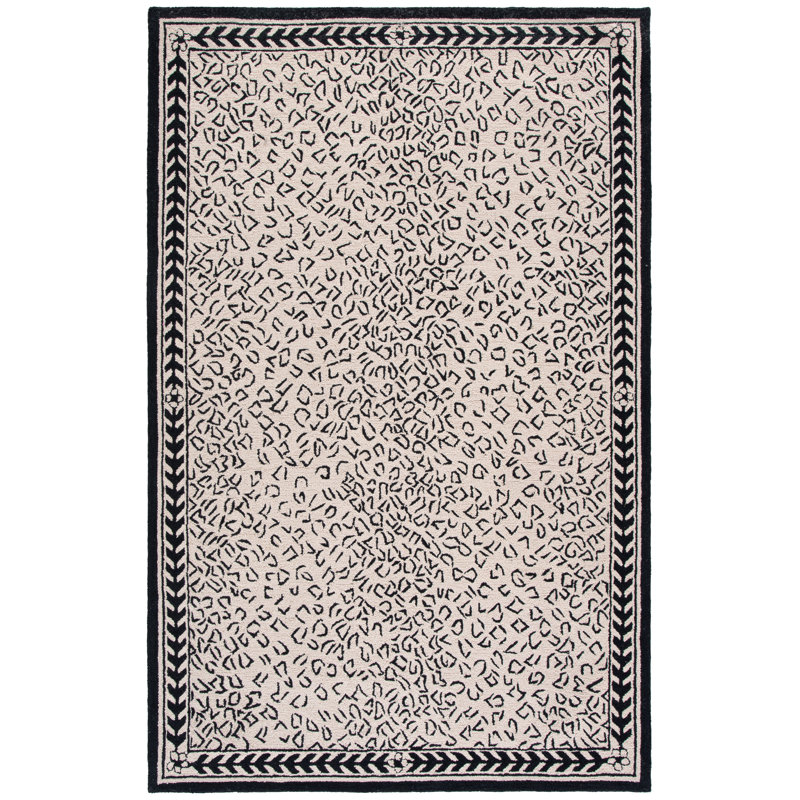 Chelsea Hand Hooked Wool Animal Print Rug, Rectangle 5'3" x 8'3"