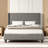 Schauer Corduroy Upholstered Wingback Bed, Metal Frame , Plywood Slats, No Box Spring-2100882969-2116114349
