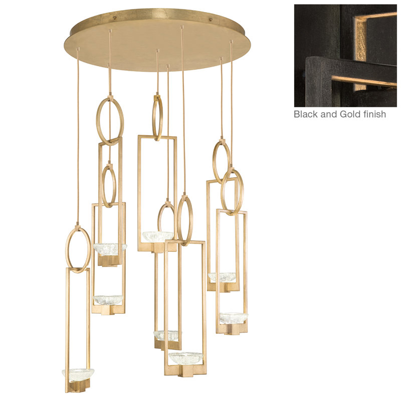 Delphi 8 - Light LED Cluster Pendant, Black