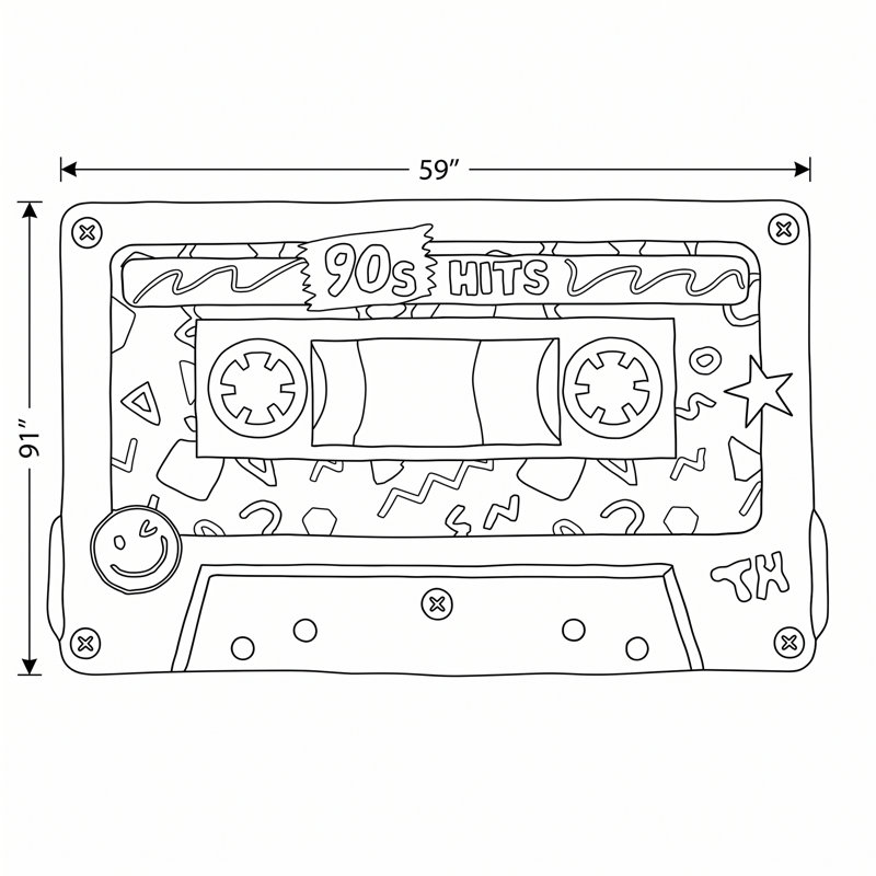 Tapis 5 pi x 8 pi à cassettes Amethyst