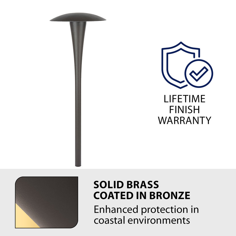 LED Pathway Light, 2700K, Bronze on Brass