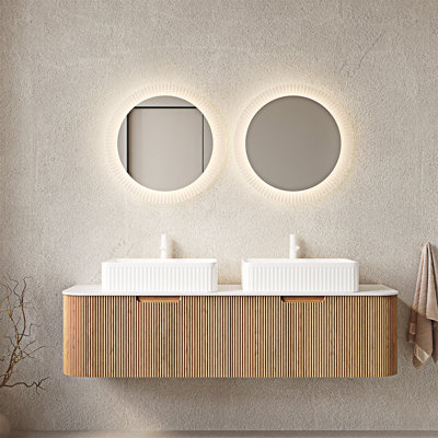 Meuble-lavabo mural avec lavabos