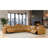 Leather Match Modular Sectional with Recliner Seat and Adjustable Headrest and Storage Console with Cup Holders-1963872082