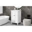 Meuble-lavabo de 20 po avec appareil fonctionnel, lavabo blanc, deux portes et un tiroir