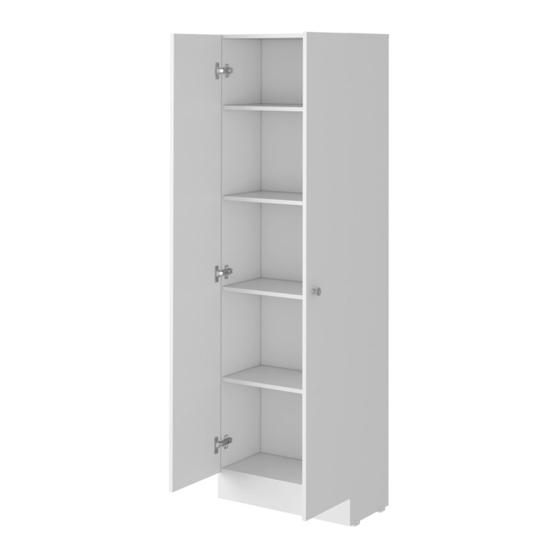 Armoire de rangement élégante, double porte, Blanc
