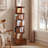 Rotating 360 Degree Corner Bookshelf with 6 Tiers, Ideal for Small Spaces and Multi-Functional Storage in Any Room.-658040158