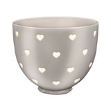 KitchenAid 5-Quart Titanium-Reinforced Ceramic Bowl for Tilt-Head Stand Mixers in Gray Hearts