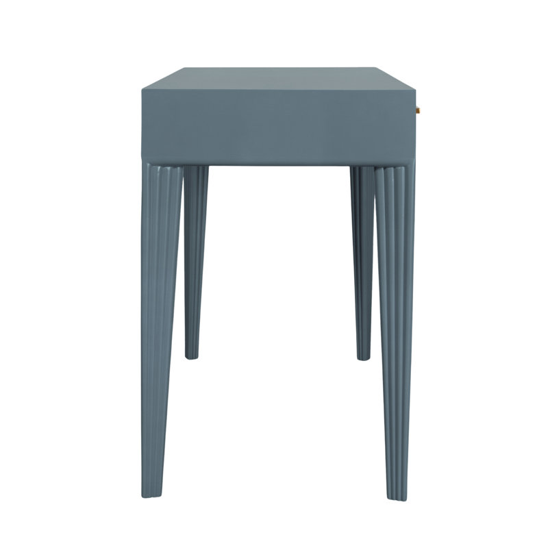 Gauthier Solid Wood Solid Wood Writing Desk, Regatta Blue