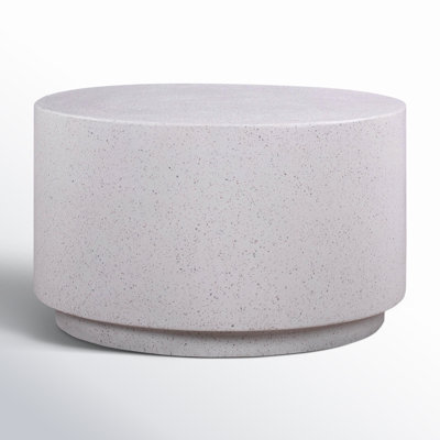 Sur 28" Concrete Drum Coffee Table