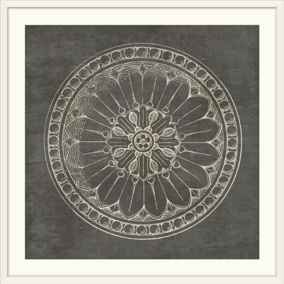 'Rosette I Graphic Art Print in Gray