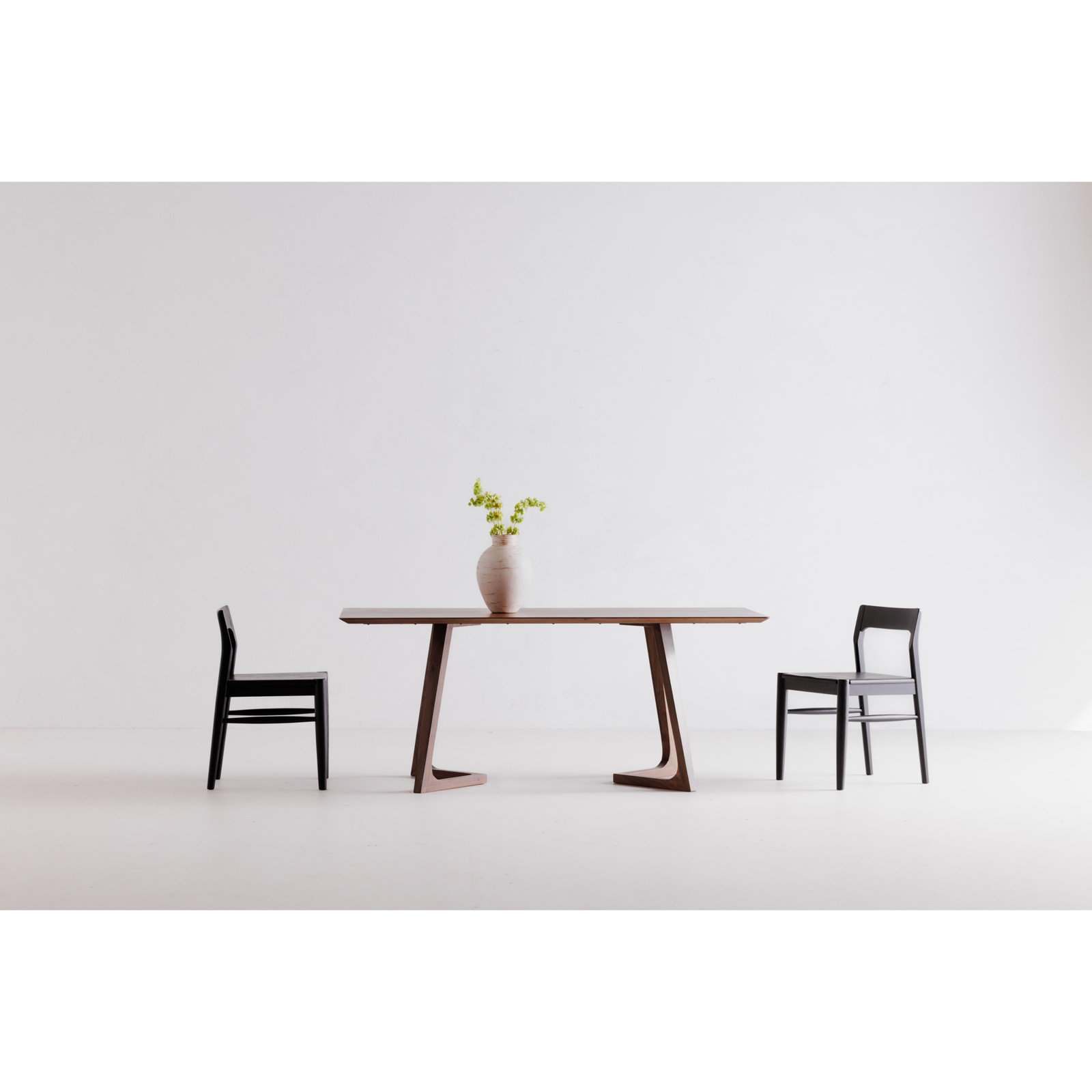 Krieger Solid Wood Slat Back Side Chair, Black