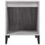  Armoire de chevet rectangulaire en bois d'ingénierie noir-962239421