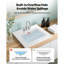 VEVOR 510.03 mm L x 465.07 mm W Natural Ceramic Rectangle Sink and Overflow