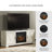 Ahupendra 23.75'' W Black Fireplace Insert with 5386 BTU