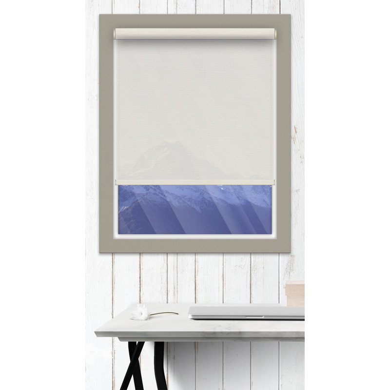 Rideau roulant semi-transparent motorisé, Beige, L 44 po x L 72 po