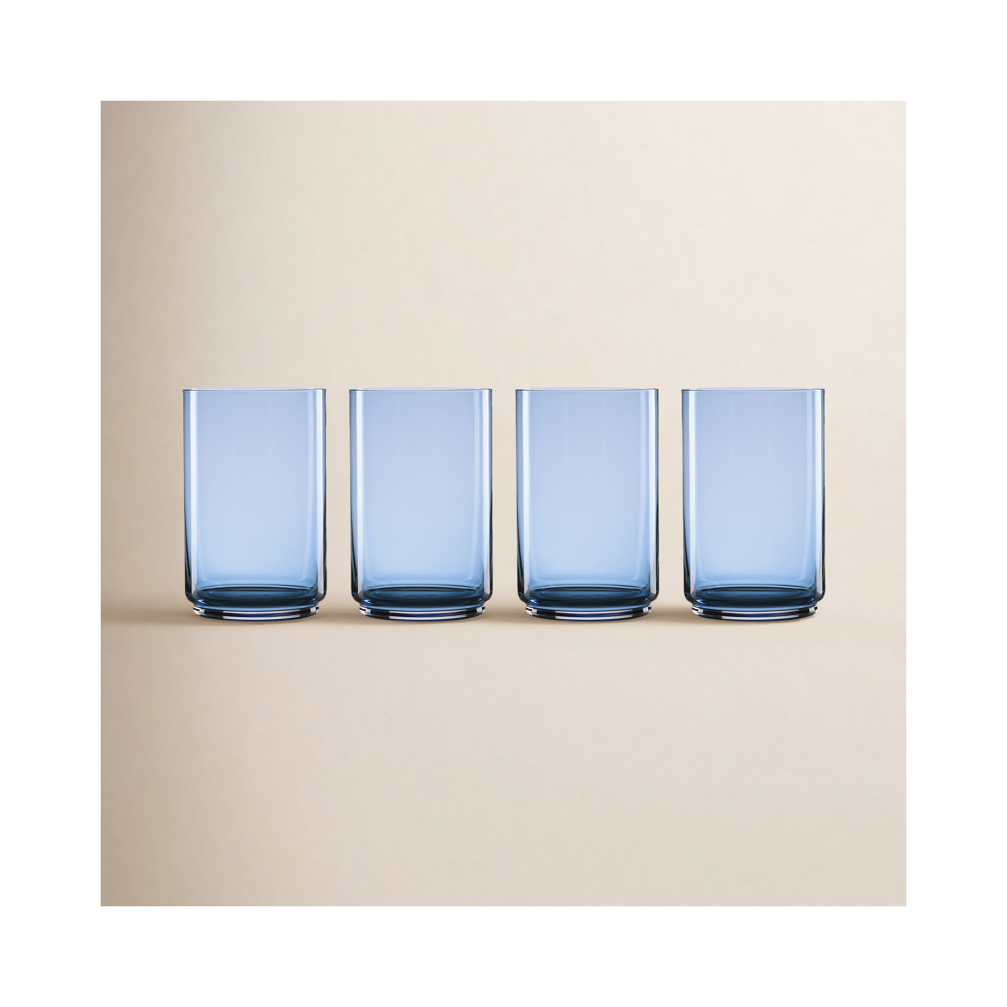 Lenox Tuscany Stackable Coolers, Set of 4, Blue, 17 Oz