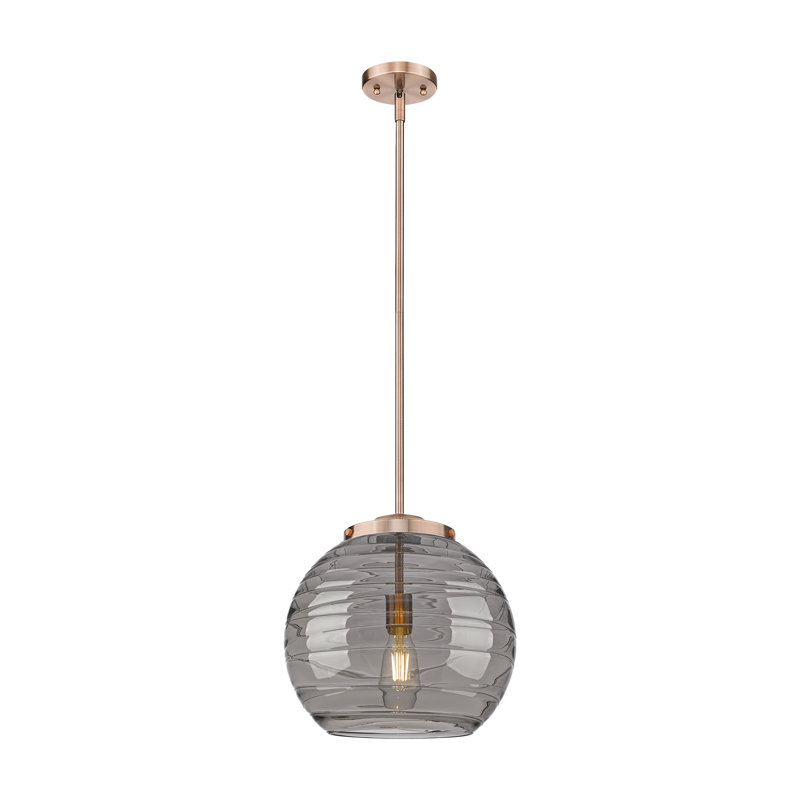 Luminaire suspendu 1 lumière Ellington, H 14,88 po x l 13,75 po x P 13,75 po, Cuivre antique