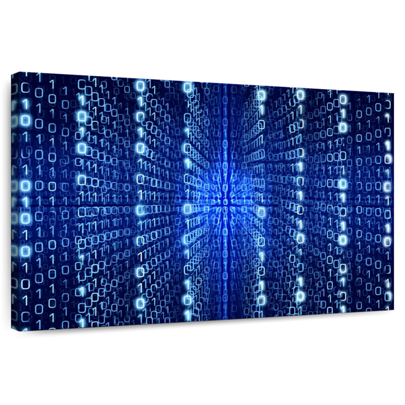 Keiri Blue Computer Matrix, 8" H x 12" W