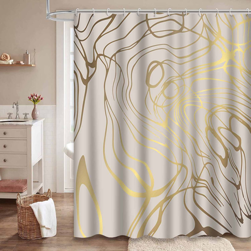 Rideau de douche En Marble, L 72 po x l 84 po