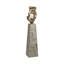 Vase à fleurs contemporain en métal à motif abstrait Obélisque de fer contemporain pour table d'appoint-938290612