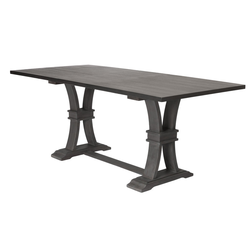 Noemi Extendable Dining Table, Gray Rustic