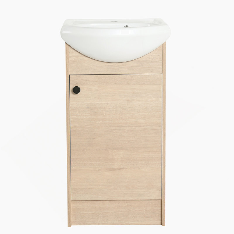 Petit meuble-lavabo autoportant de 18 pouces avec lavabo