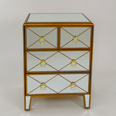 Commode décorative 4 tiroirs Rikiah