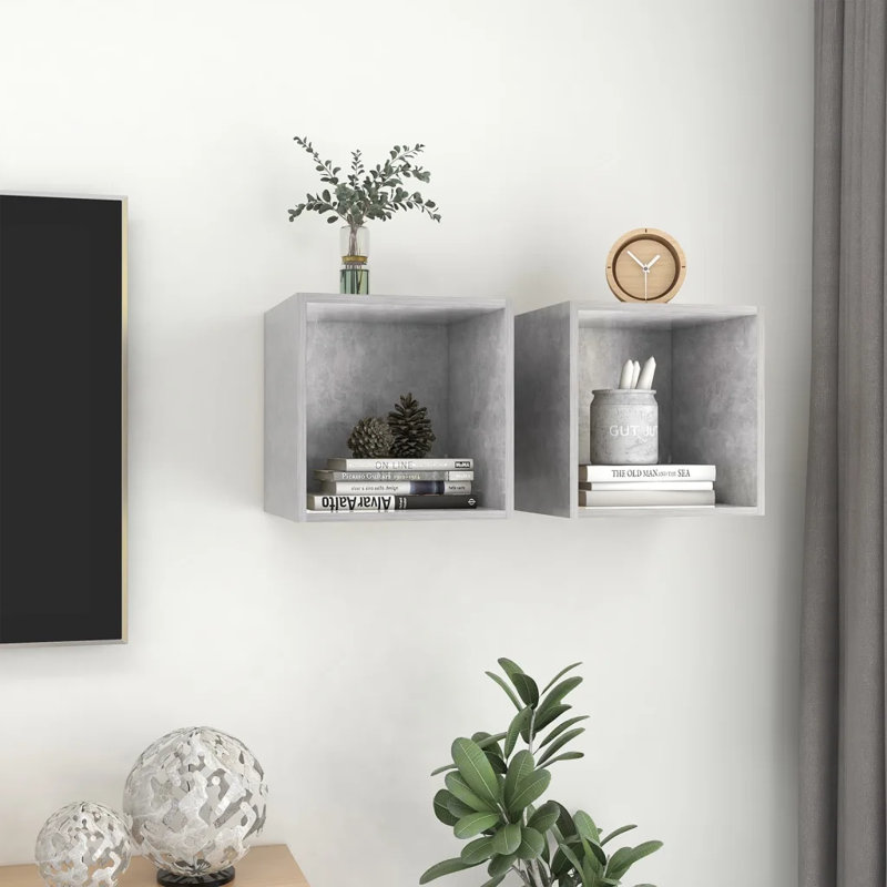 Doristene 2 Piece Square Cube Shelf